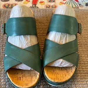 Kork-Ease Sandals 11W Turquoise Cayman